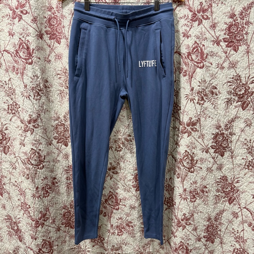 LyftLyfe Blue Performance Joggers Drawstring Pants Medium